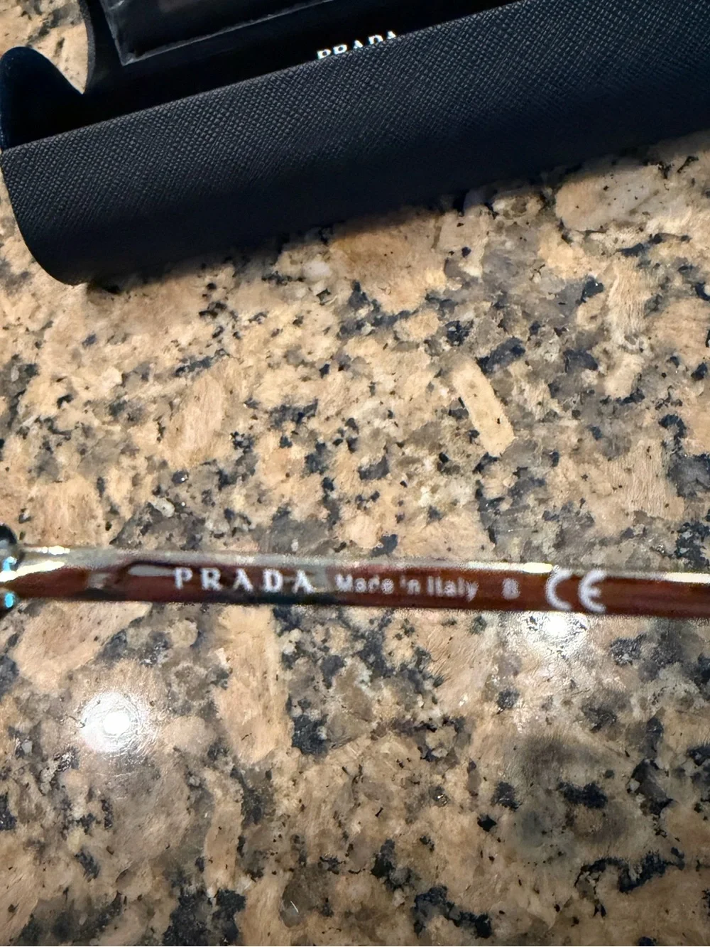 Prada VPR 07w tortoise talc/black eyeglasses frame